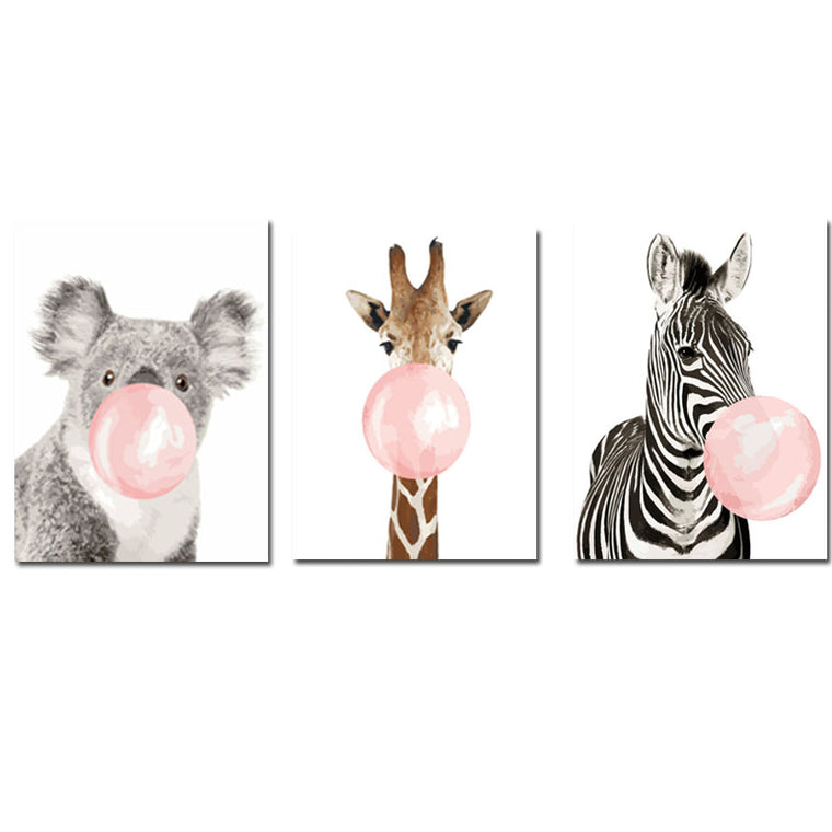 CHENISTORY 60x75cm Frame Diy Painting By Numbers Kit Animal Zebra Wall Art Picture By Numbers Coloring By Numbers For Home Decor