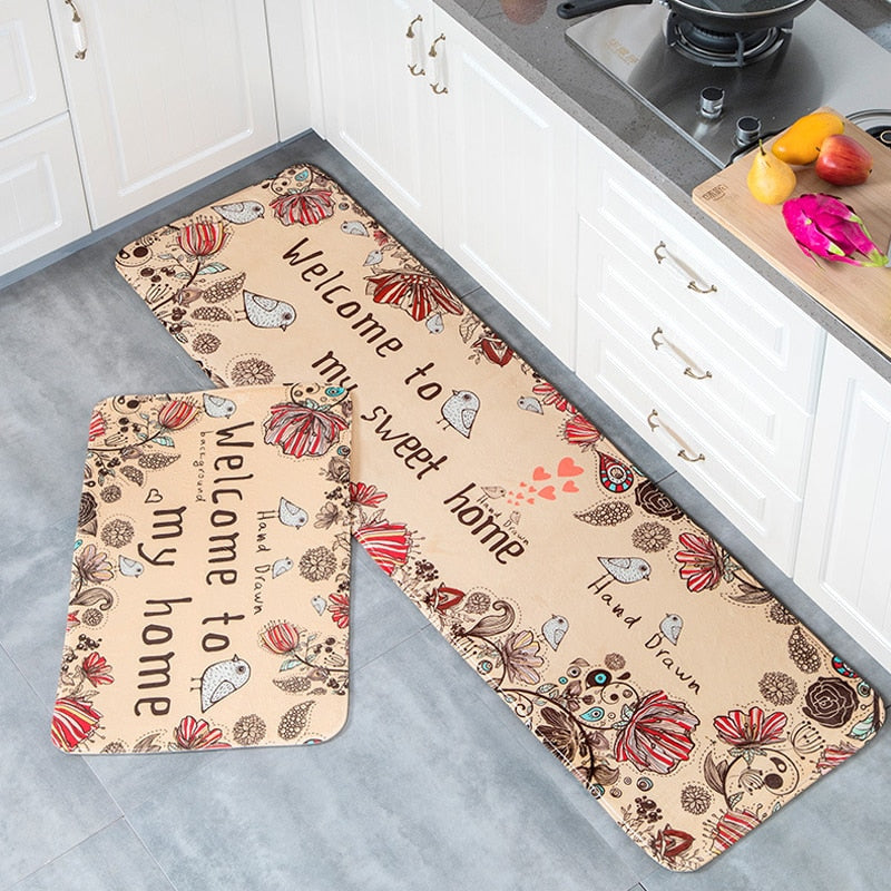 Doormat Non-Slip Kitchen Living Room Carpet/Bath Mat Home Entrance Floor Mat Hallway Area Rugs Kitchen Mat Home 10Style