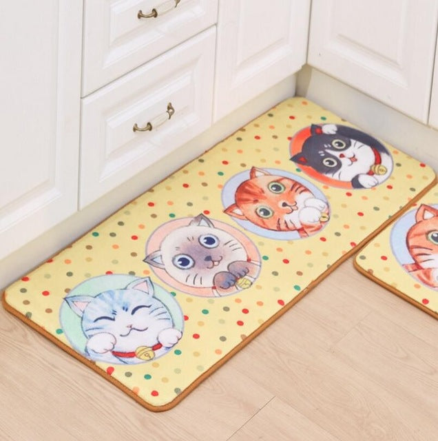Doormat Non-Slip Kitchen Living Room Carpet/Bath Mat Home Entrance Floor Mat Hallway Area Rugs Kitchen Mat Home 10Style