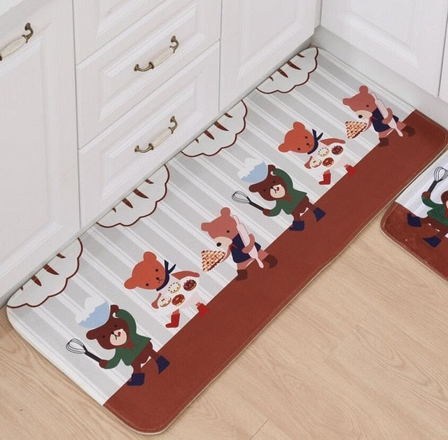 Doormat Non-Slip Kitchen Living Room Carpet/Bath Mat Home Entrance Floor Mat Hallway Area Rugs Kitchen Mat Home 10Style