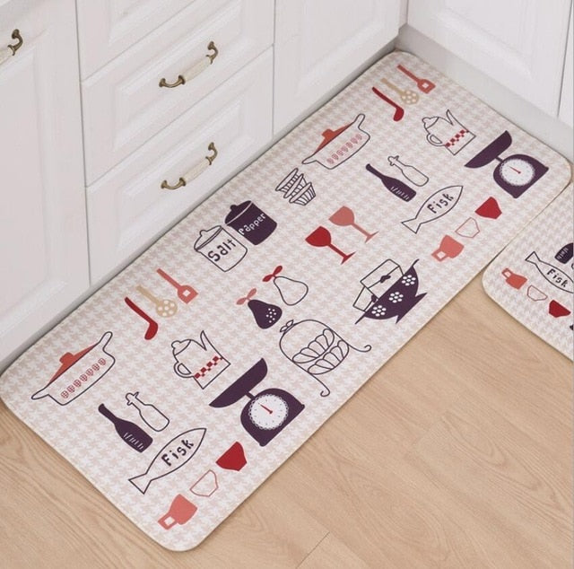 Doormat Non-Slip Kitchen Living Room Carpet/Bath Mat Home Entrance Floor Mat Hallway Area Rugs Kitchen Mat Home 10Style