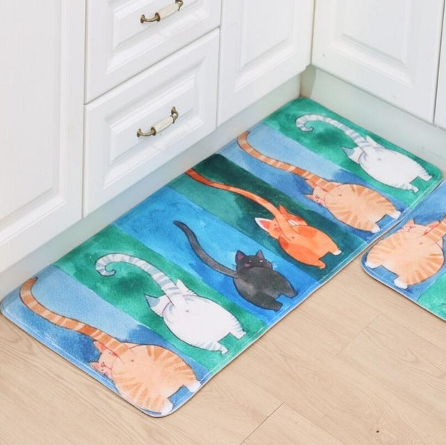 Doormat Non-Slip Kitchen Living Room Carpet/Bath Mat Home Entrance Floor Mat Hallway Area Rugs Kitchen Mat Home 10Style