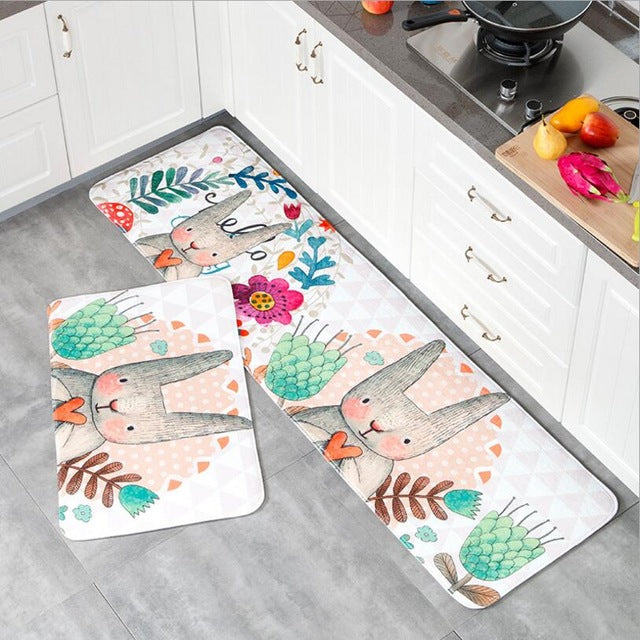 Doormat Non-Slip Kitchen Living Room Carpet/Bath Mat Home Entrance Floor Mat Hallway Area Rugs Kitchen Mat Home 10Style