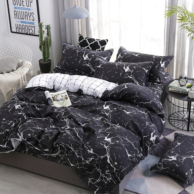 Heart Tropical Print 4pcs Lovers Bed Cover Set Duvet Cover Adult Child Girl Boy Bed Sheet Pillowcase Comforter Bedding Set 61005