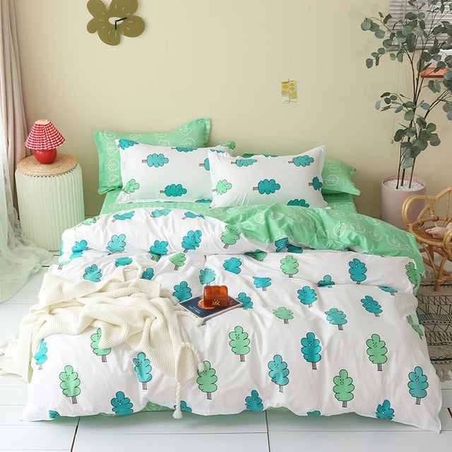 Avocado  Quilt Cover Queen Full King single Size Children Cartoon Duvet Cover Bedclothes Comfortable bedding set