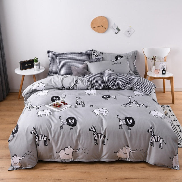 Avocado  Quilt Cover Queen Full King single Size Children Cartoon Duvet Cover Bedclothes Comfortable bedding set