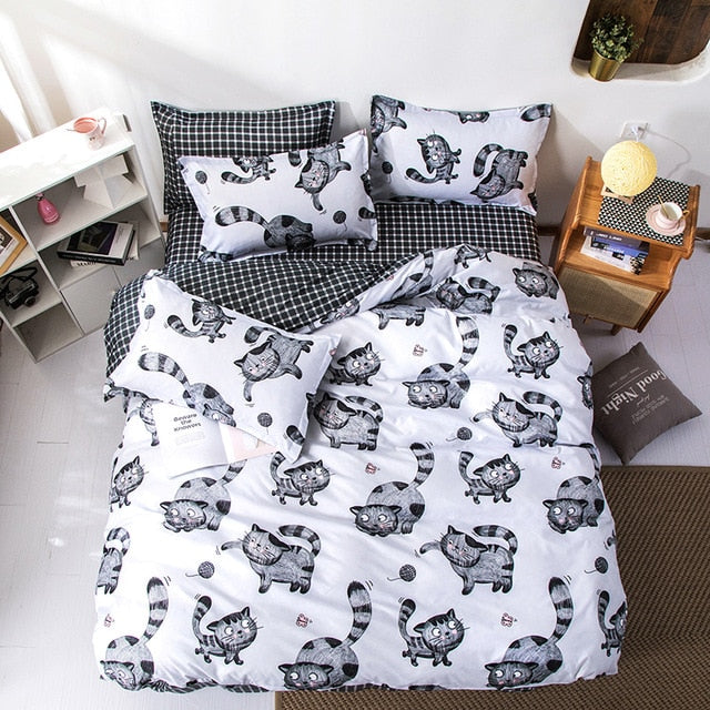Avocado  Quilt Cover Queen Full King single Size Children Cartoon Duvet Cover Bedclothes Comfortable bedding set