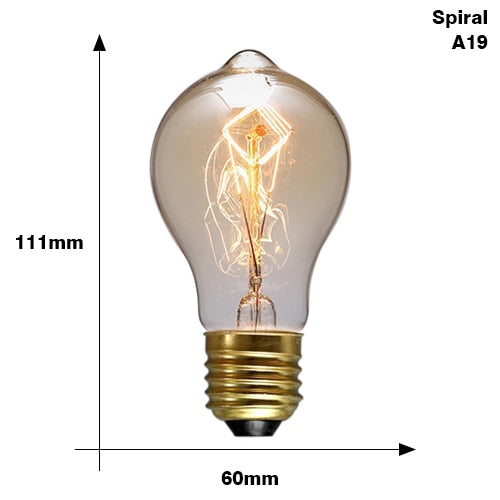 Retro Edison Bulb E27 220V 40W ST64 G80 G95 G125 Ampoule Vintage Edison bulb Incandescent Lamp Filament Light Bulb Home Decor