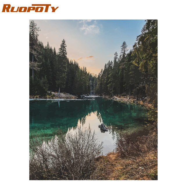 RUOPOTY Frame Diy Painting By Numbers Butterfly Animals Modern Wall Art Canvas Painting Acrylic Paint By Numbers For Home Decors