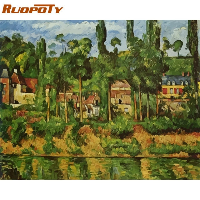 RUOPOTY Frame Diy Painting By Numbers Butterfly Animals Modern Wall Art Canvas Painting Acrylic Paint By Numbers For Home Decors