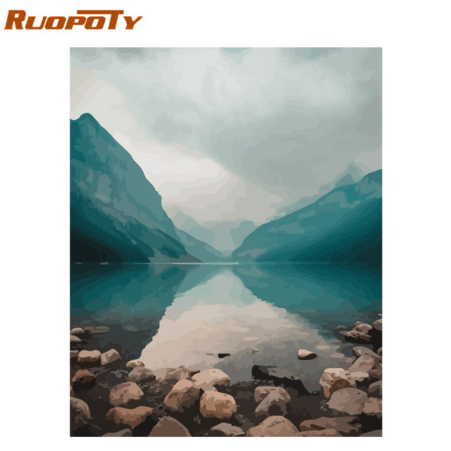 RUOPOTY Frame Diy Painting By Numbers Butterfly Animals Modern Wall Art Canvas Painting Acrylic Paint By Numbers For Home Decors