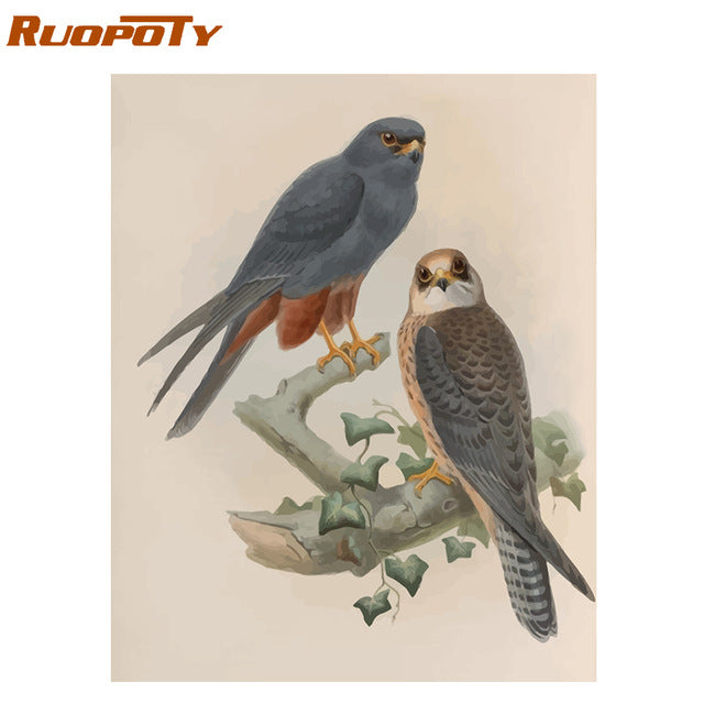 RUOPOTY Frame Diy Painting By Numbers Butterfly Animals Modern Wall Art Canvas Painting Acrylic Paint By Numbers For Home Decors