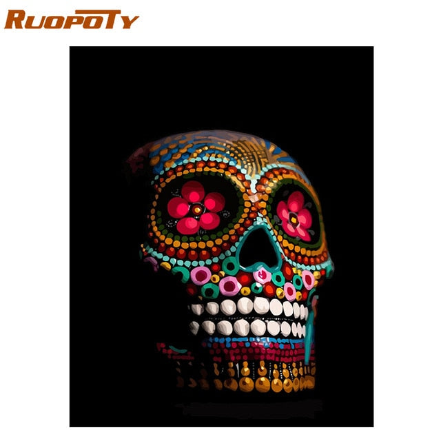 RUOPOTY Frame Diy Painting By Numbers Butterfly Animals Modern Wall Art Canvas Painting Acrylic Paint By Numbers For Home Decors