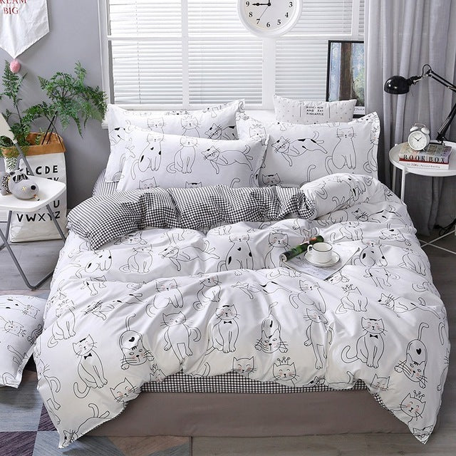 Solstice Home Textile Cartoon Polar bear Bedding Sets Children's Beddingset Bed Linen Duvet Cover Bed Sheet Pillowcase/bed Sets