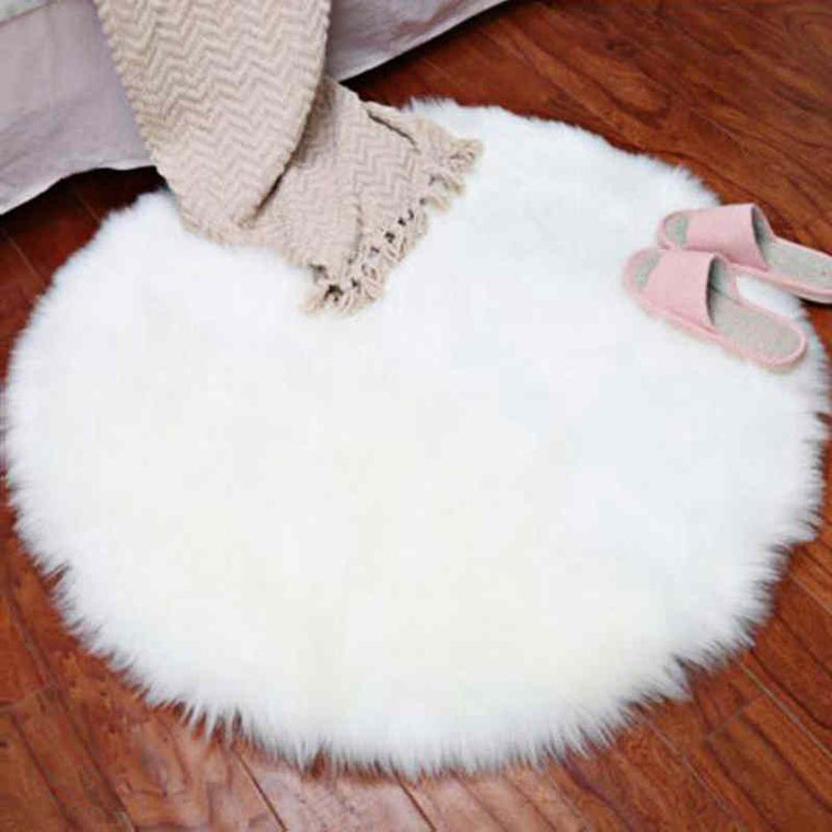 New Soft Faux Fur Wool Living Room Sofa Carpet Plush Carpets Bedroom Cover Mattress Xmas Door Window Round Rugs Carpets