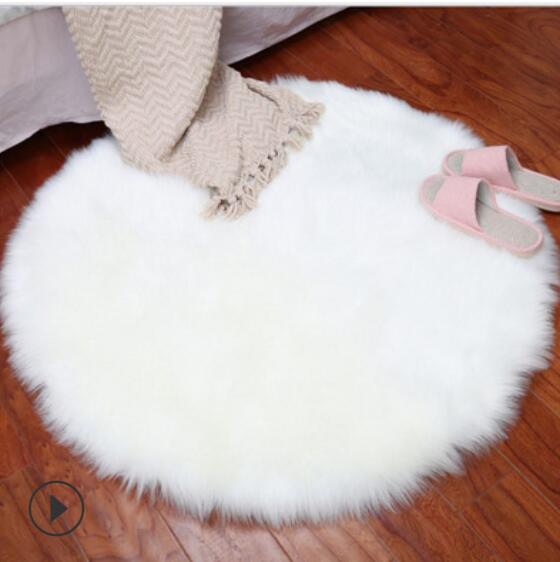 New Soft Faux Fur Wool Living Room Sofa Carpet Plush Carpets Bedroom Cover Mattress Xmas Door Window Round Rugs Carpets