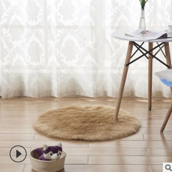 New Soft Faux Fur Wool Living Room Sofa Carpet Plush Carpets Bedroom Cover Mattress Xmas Door Window Round Rugs Carpets
