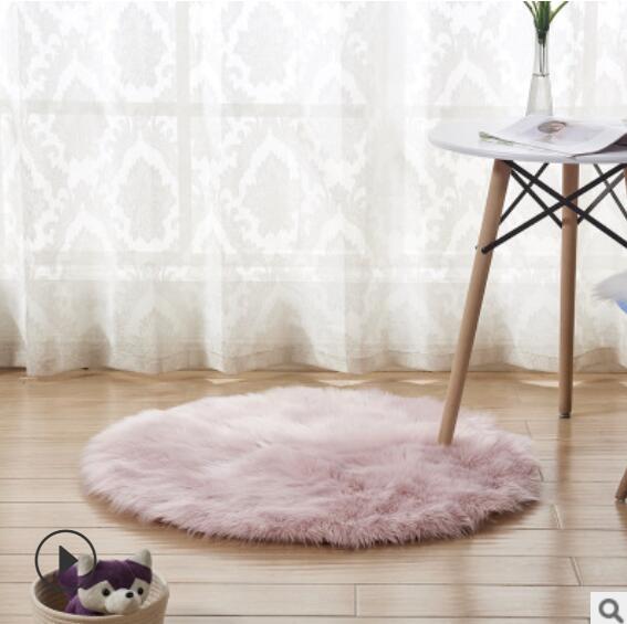 New Soft Faux Fur Wool Living Room Sofa Carpet Plush Carpets Bedroom Cover Mattress Xmas Door Window Round Rugs Carpets
