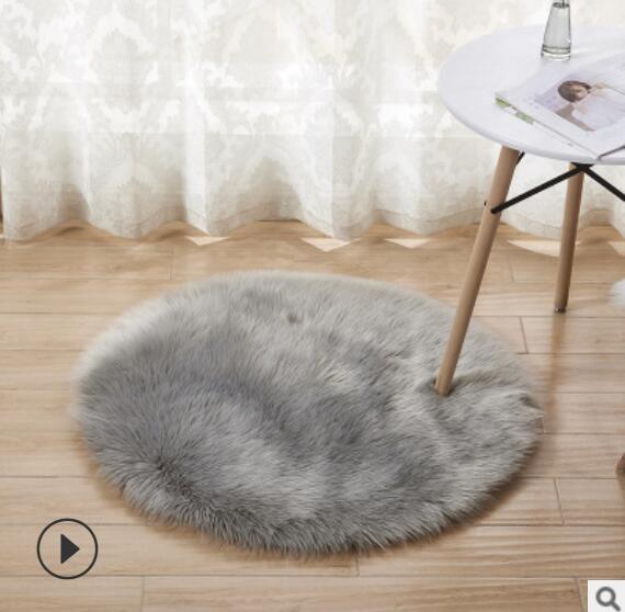 New Soft Faux Fur Wool Living Room Sofa Carpet Plush Carpets Bedroom Cover Mattress Xmas Door Window Round Rugs Carpets