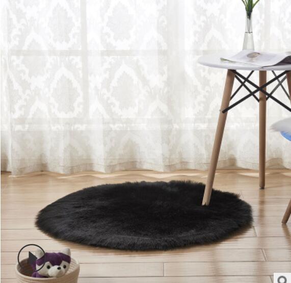 New Soft Faux Fur Wool Living Room Sofa Carpet Plush Carpets Bedroom Cover Mattress Xmas Door Window Round Rugs Carpets