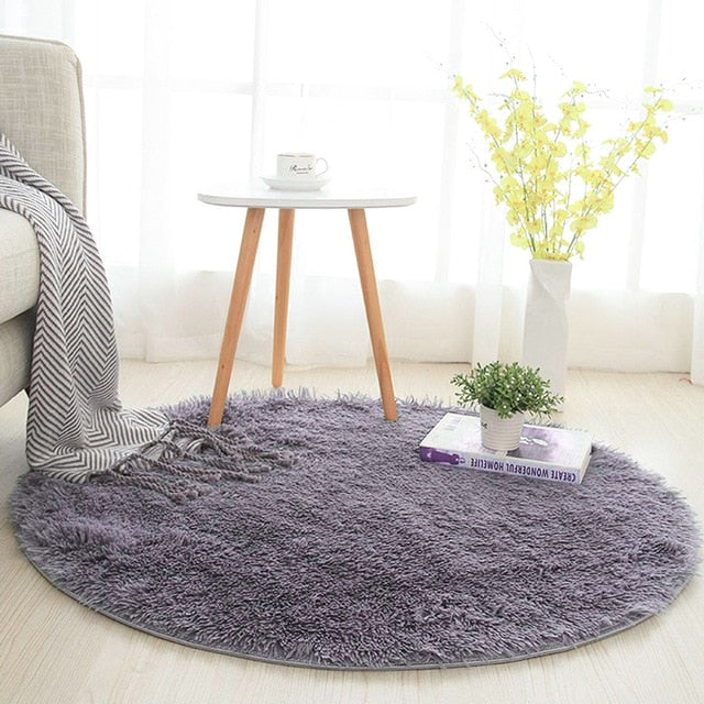 New Soft Faux Fur Wool Living Room Sofa Carpet Plush Carpets Bedroom Cover Mattress Xmas Door Window Round Rugs Carpets