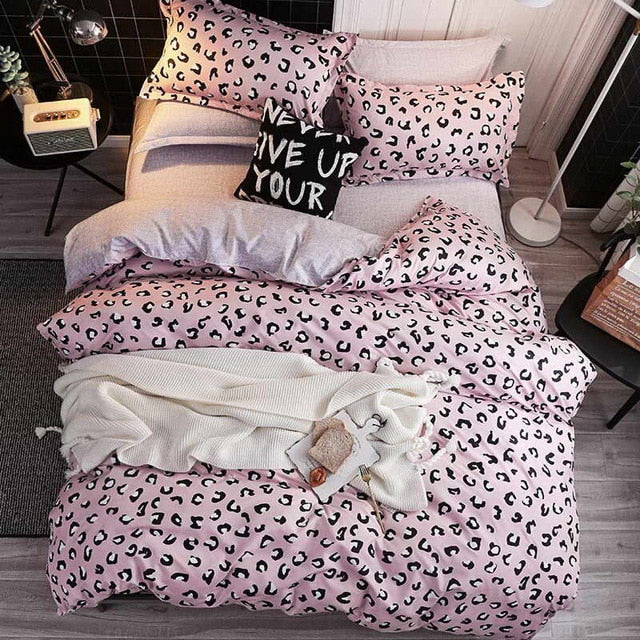Black star Bed Linen High Quality 3/4pcs Bedding Set duvet Cover Flat bed sheet pillowcase soft Twin Single full queen king