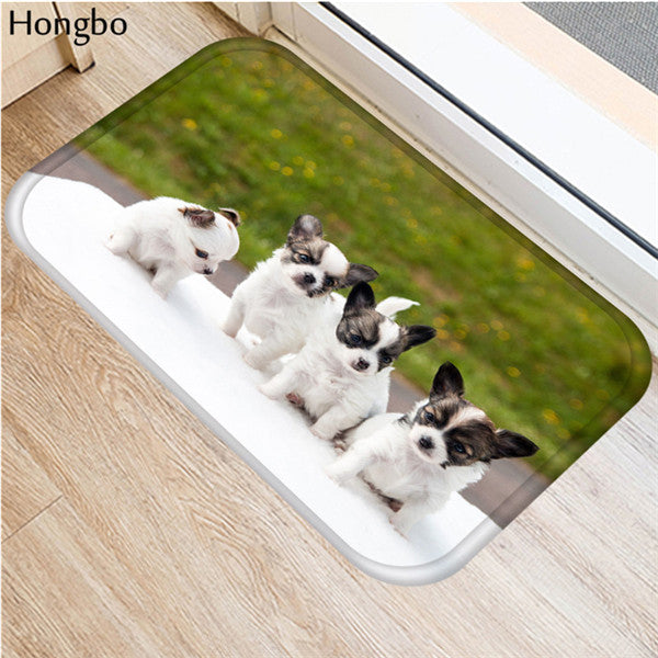 Hongbo New Creative Rugs Washable Funny Dog Doormat Bath Mats Foot Pad Home Decor Bathroom Mats Door Mat Floor Mat