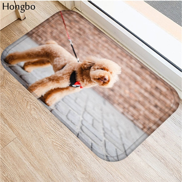 Hongbo New Creative Rugs Washable Funny Dog Doormat Bath Mats Foot Pad Home Decor Bathroom Mats Door Mat Floor Mat