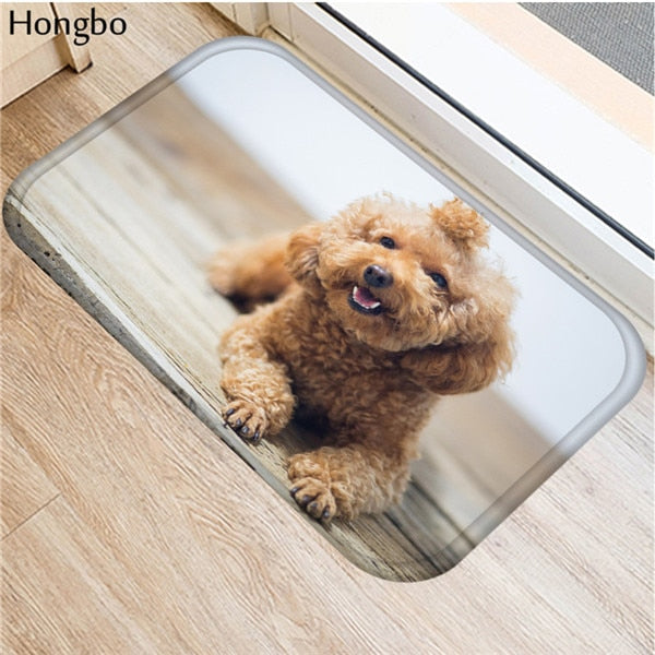 Hongbo New Creative Rugs Washable Funny Dog Doormat Bath Mats Foot Pad Home Decor Bathroom Mats Door Mat Floor Mat