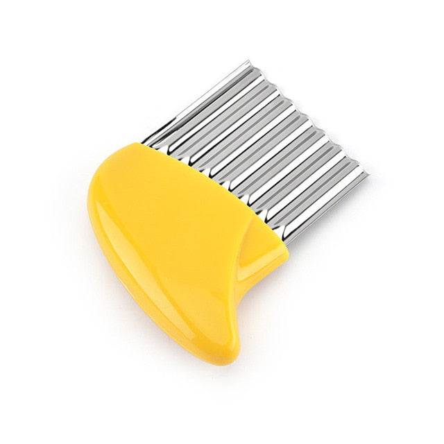 1pc French Fries Cutter Stainless Steel Potato Chips Making Peeler Cut Plastic Handle Vegetable Kitchen Knives Fruit Tool 2020