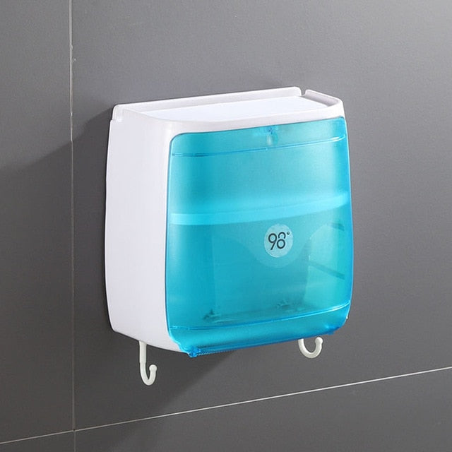 Toilet Paper Holder Waterproof Wall Mounted Toilet Paper Tray Roll Paper Tube Storage Box Tray Tissue Box Shelf Bathroom Product