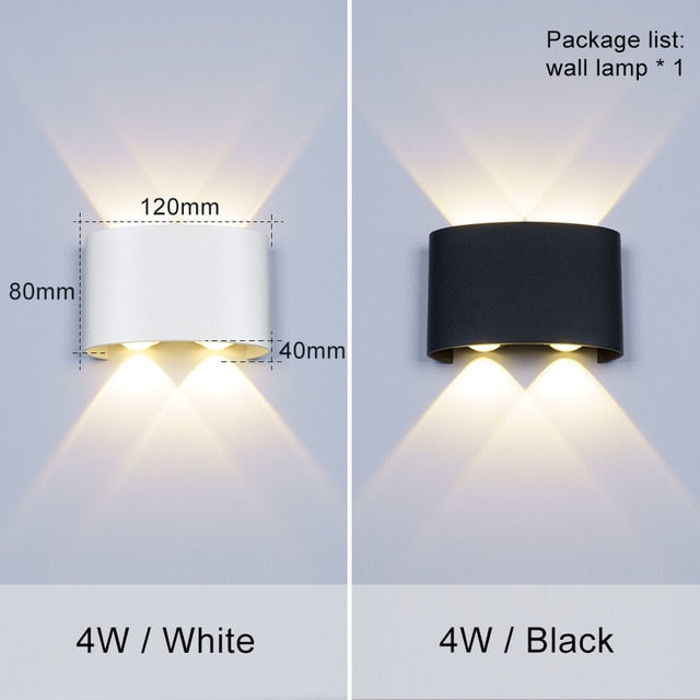 Nordic Wall Lamp Ip65 Led Aluminum Outdoor Up Down wall lights Modern For Home Stairs Bedroom Bedside Bathroom Lighting ZBW0010