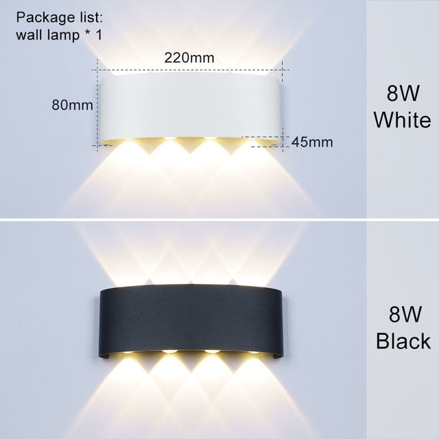Nordic Wall Lamp Ip65 Led Aluminum Outdoor Up Down wall lights Modern For Home Stairs Bedroom Bedside Bathroom Lighting ZBW0010