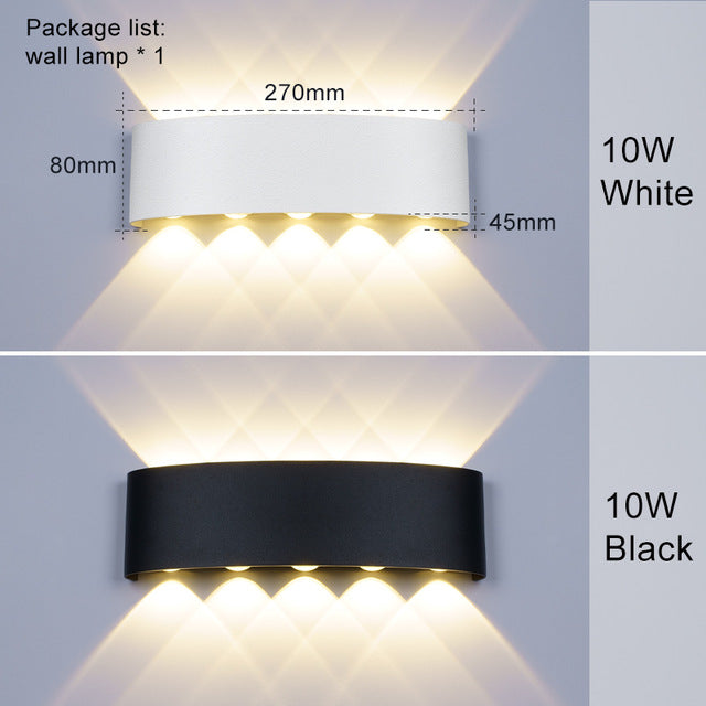 Nordic Wall Lamp Ip65 Led Aluminum Outdoor Up Down wall lights Modern For Home Stairs Bedroom Bedside Bathroom Lighting ZBW0010