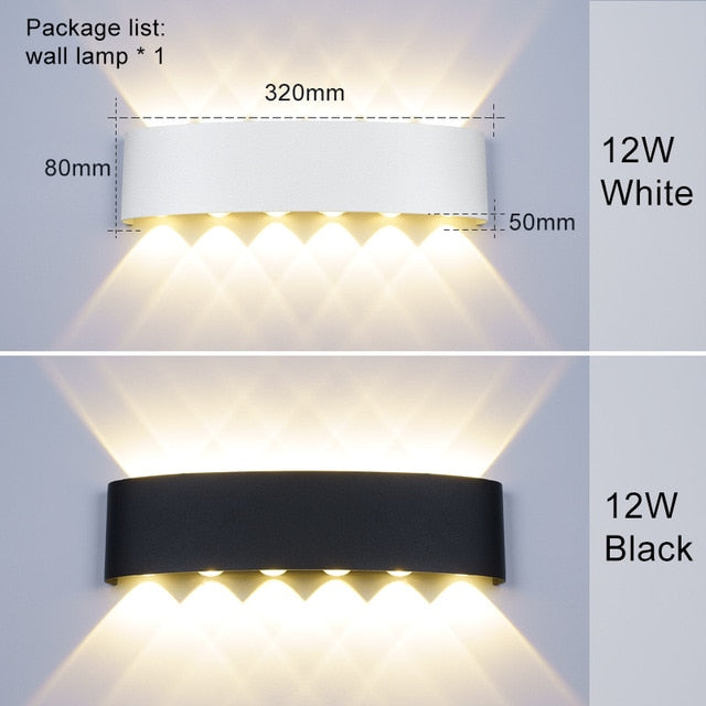 Nordic Wall Lamp Ip65 Led Aluminum Outdoor Up Down wall lights Modern For Home Stairs Bedroom Bedside Bathroom Lighting ZBW0010