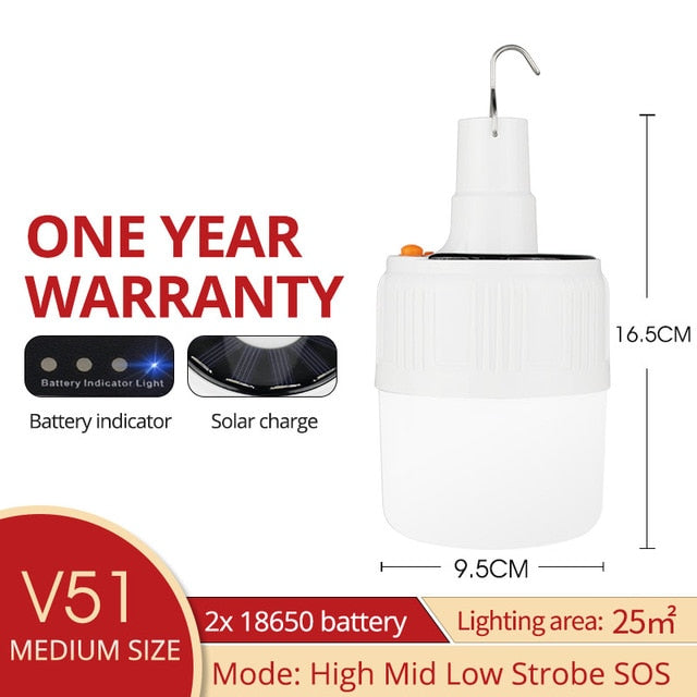 SHENYU Rechargeable LED Bulb Lamp Remote Control Solar Charge Portable Emergency Night Market Light Outdoor Camping Home