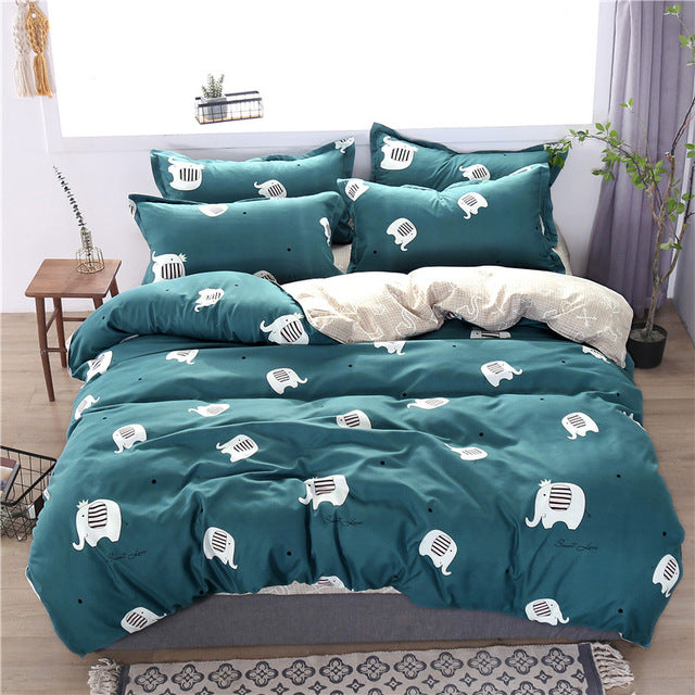 Solstice Home Textile Cartoon Polar bear Bedding Sets Children's Beddingset Bed Linen Duvet Cover Bed Sheet Pillowcase/bed Sets