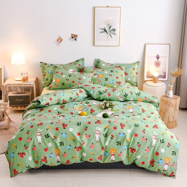 Solstice Home Textile Cartoon Polar bear Bedding Sets Children's Beddingset Bed Linen Duvet Cover Bed Sheet Pillowcase/bed Sets