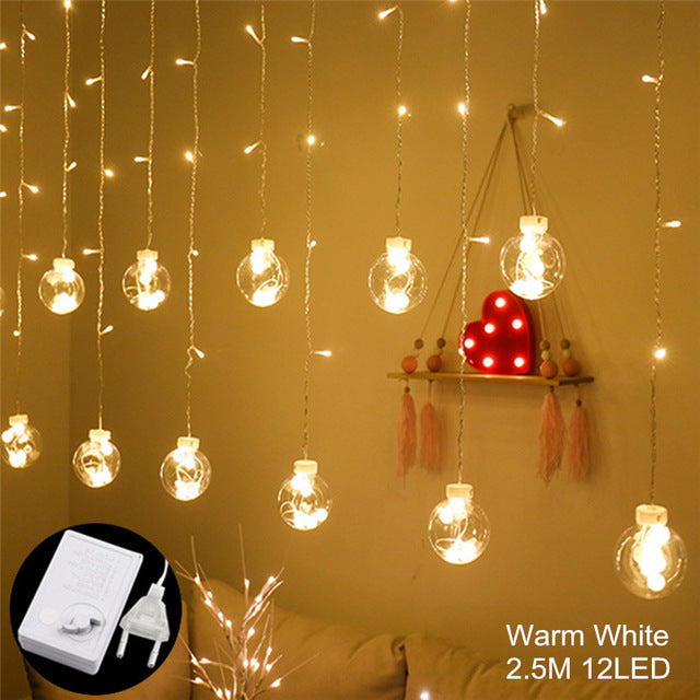 Curtain Fairy String Light LED Christmas Decorations for Home Garland Xmas Light Christmas Valentines 2019 Navidad Ornament Gift