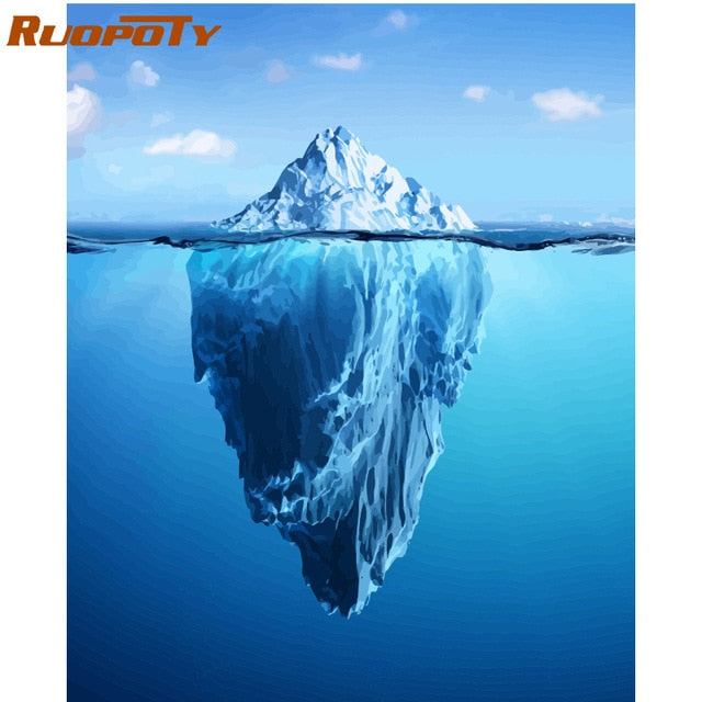 RUOPOTY Frame Picture Diy Painting By Numbers Landscape Kit Modern Home Wall Art Picture Unique Gift For Home Decors Artworks