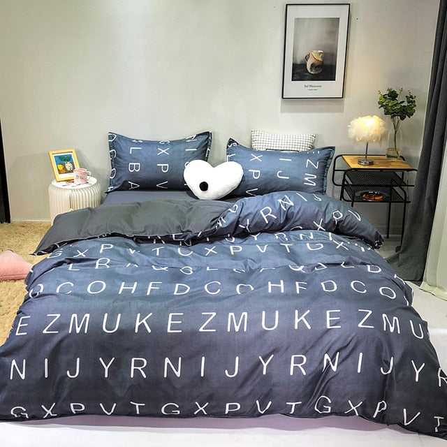 Fashion Simple Style home bedding sets bed linen duvet cover flat sheet Bedding Set Winter Full King Single Queen,bed set 2020