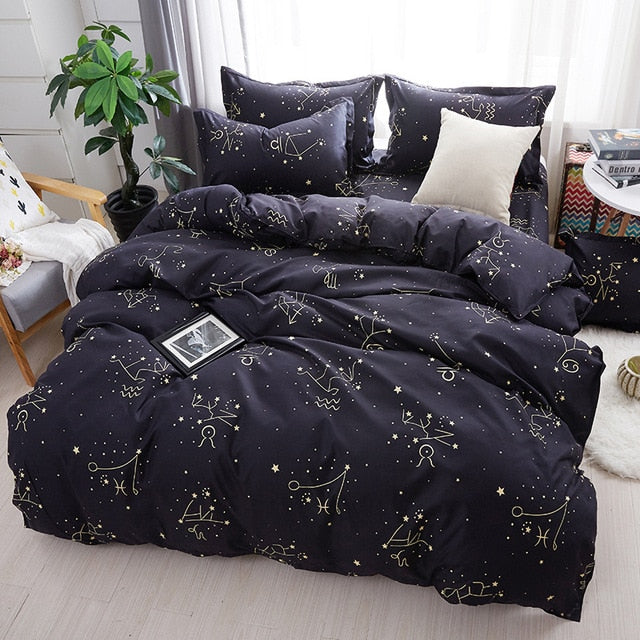 Fashion Simple Style home bedding sets bed linen duvet cover flat sheet Bedding Set Winter Full King Single Queen,bed set 2020