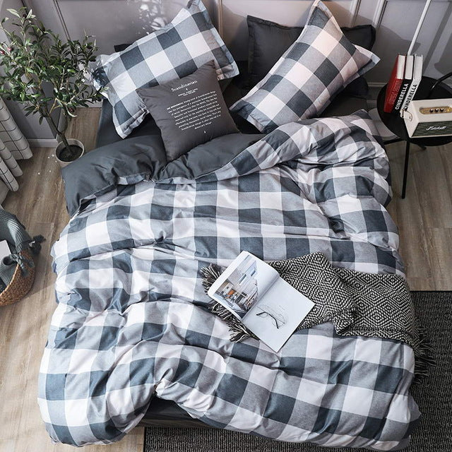 Fashion Simple Style home bedding sets bed linen duvet cover flat sheet Bedding Set Winter Full King Single Queen,bed set 2020