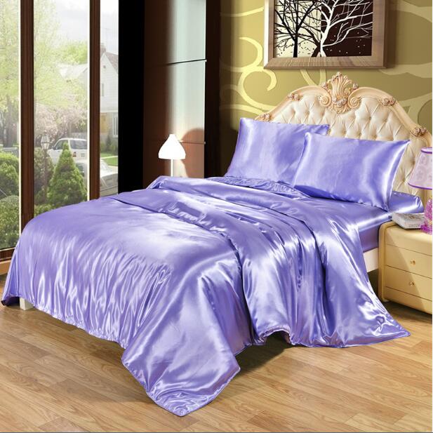 White Black Bedding Sets King Double Size Satin Silk Summer Used Single Bed Linen China Luxury Bedding Kit Duvet Cover Set