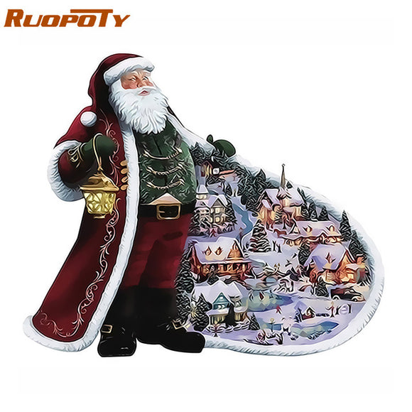 RUOPOTY Frame Diy Painting By Numbers Flowers Kit Wall Art Picture Home Decor Handpainted Coloring By Numbers For Living Room