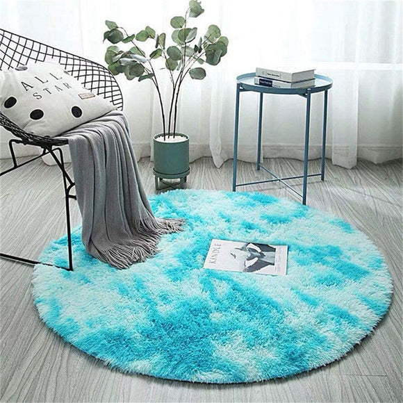 Pink Round Carpet Nordic Ins Style Gradient Colorful Rug For Living Room Bedroom Rugs Fur Mats Large Size Hanging Basket Mat