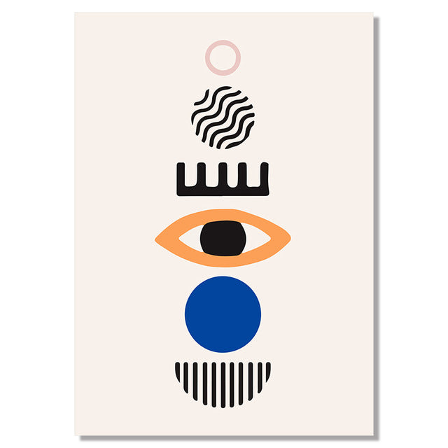 Geometric Abstract Scene Scandinavia Canvas Painting Wall Art Prints Poster Picture for Gallery Living Room Interior Home Decor