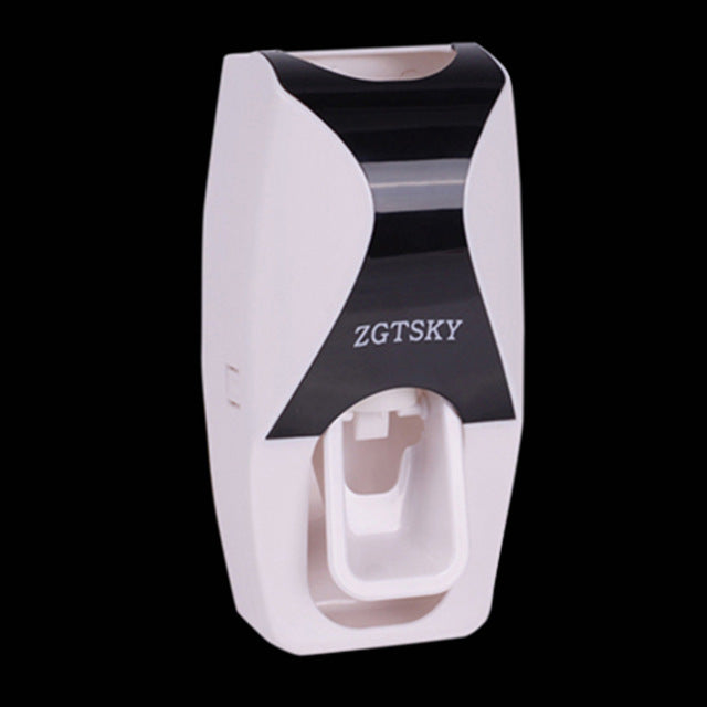 Automatic Toothpaste Dispenser Toothbrush Holder Storage Rack Wall Mount Holder Bathroom Accessories Toothpaste Squeezer Set