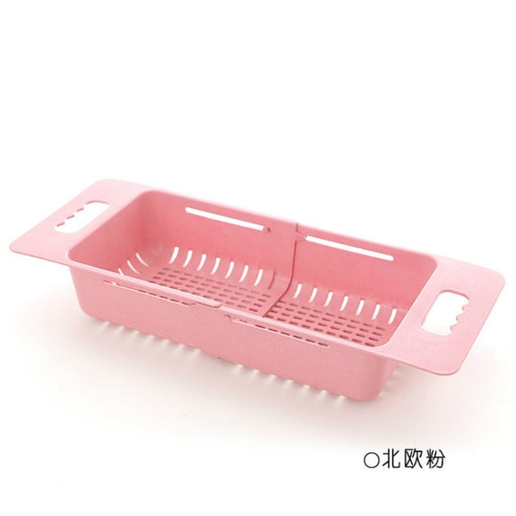 Retractable sink, drain rack, storage rack, kitchen, plastic bowl, chopsticks rack, household vegetable storage rack, bowl rack