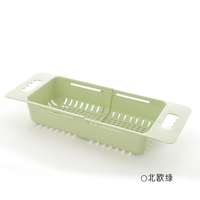 Retractable sink, drain rack, storage rack, kitchen, plastic bowl, chopsticks rack, household vegetable storage rack, bowl rack